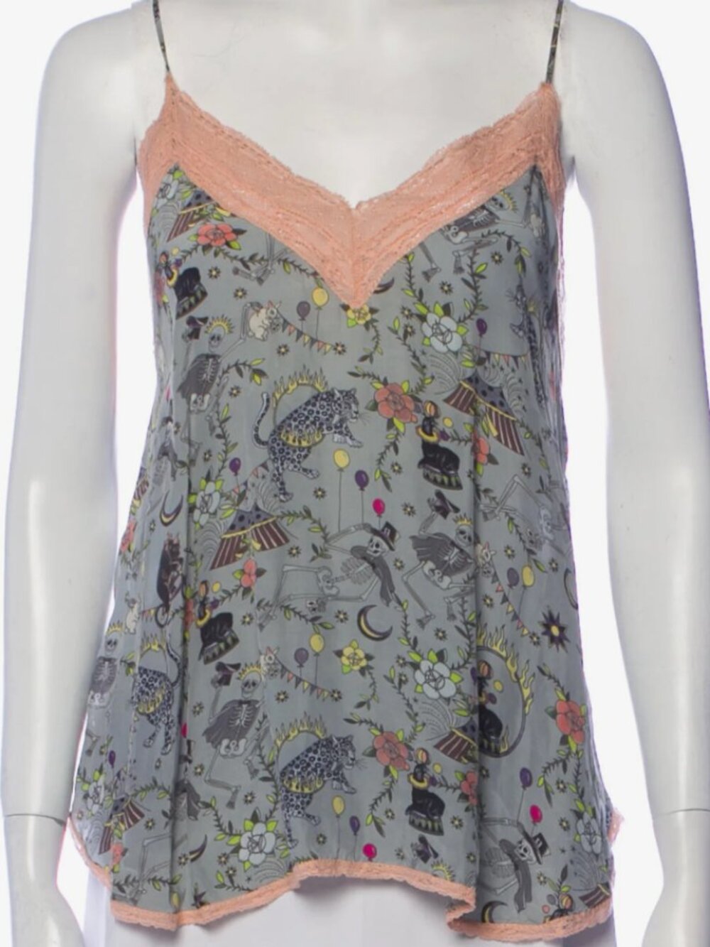Zadig & Voltaire printed lace Christy camisole